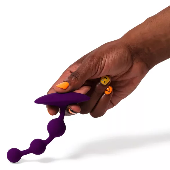ROMP Amp - consolador anal con cuentas - silicona - lila