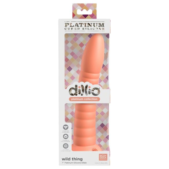 Dillio Wild Thing - dildo con textura (19cm) - naranja