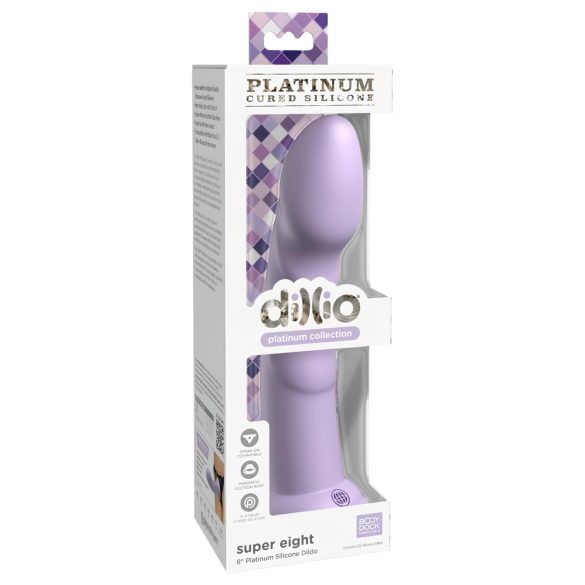 Dillio Super Eight - Sile de silicona con ventosa (21cm) - Lila