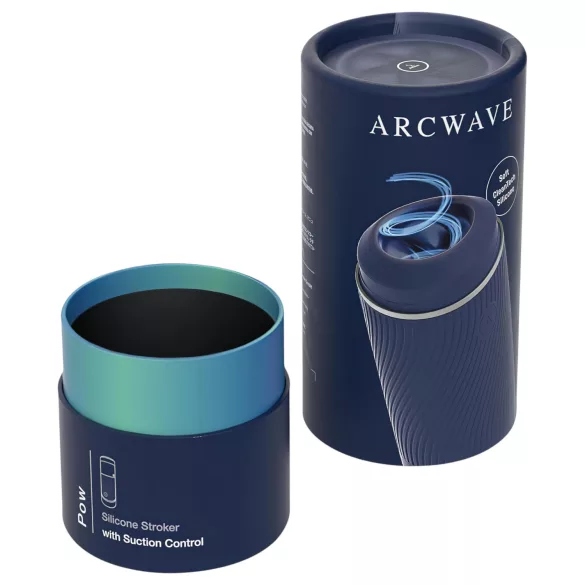 Arcwave Pow - masturbador manual de succión - silicona azul
