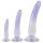 Juego de dildos anales Crystal Clear - 3 uds (transparente-azul)