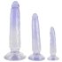 Juego de dildos anales Crystal Clear - 3 uds (transparente-azul)