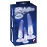 Crystal Clear - set de dilatadores anales - 3 piezas - transparente azul