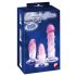 Set de Entrenador Anal Crystal Clear 3pzs (Transparente-Rosa)