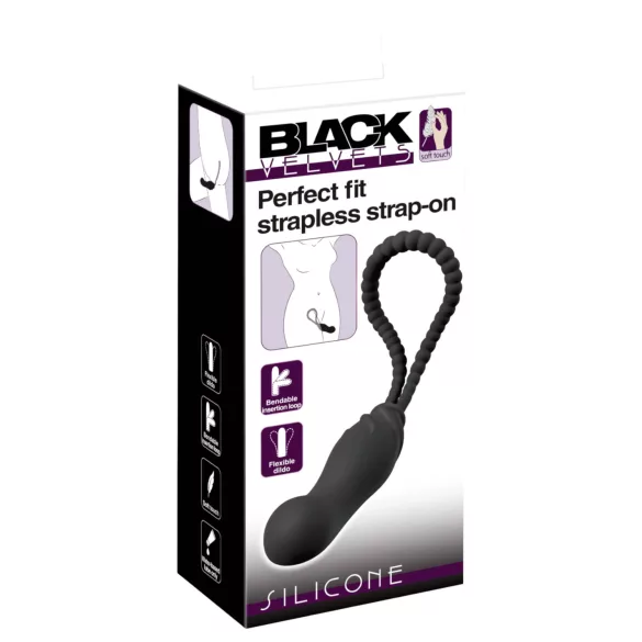 Black Velvets - Arnés con dildo - ajustable - silicona negro