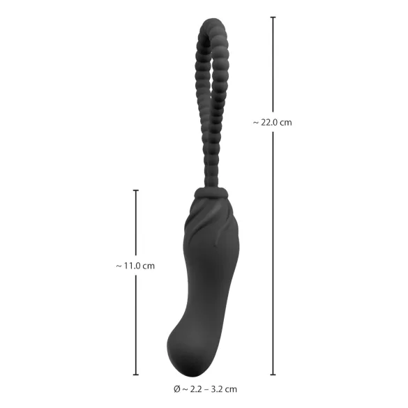 Black Velvets - Arnés con dildo - ajustable - silicona negro