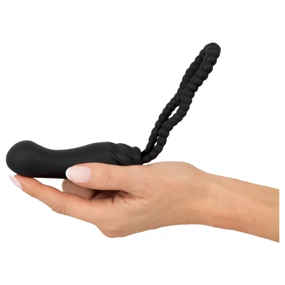 Black Velvets - Arnés con dildo - ajustable - silicona negro
