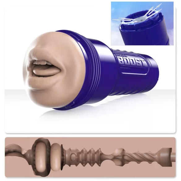 Fleshlight - masturbador boca realista - textura suave - color natural