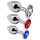 Alive Anal Delight - Set de plugs de metal (plateado)