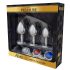 Alive Anal Delight - Set de plugs de metal (plateado)