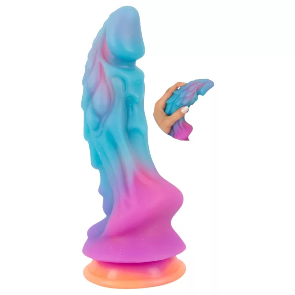 Beasty Cocks - consolador de silicona alienígena - azul y naranja