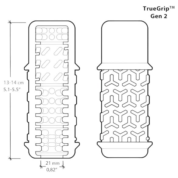 The Handy - masturbador masculino - funda TrueGrip Gen 2 - transparente