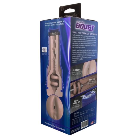 Fleshlight Boost Blast - masturbador anal realista - color natural