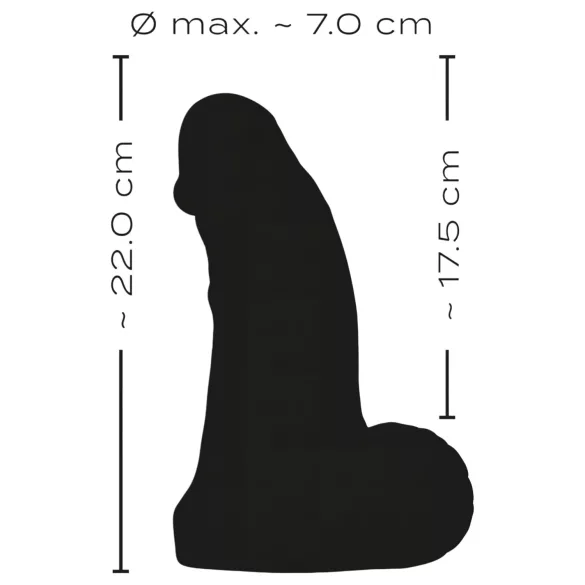 Realistixxx Real Giant - consolador realista con testículos - 22 cm - negro