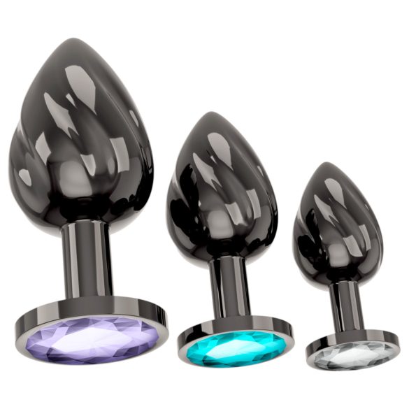 Anos - plug anal metálico - set de 3 piezas