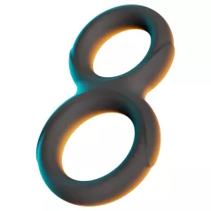 Erecto - anillo doble para pene - silicona negra