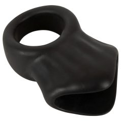   Erecto - anillo para pene con extensor de testículos - silicona negra