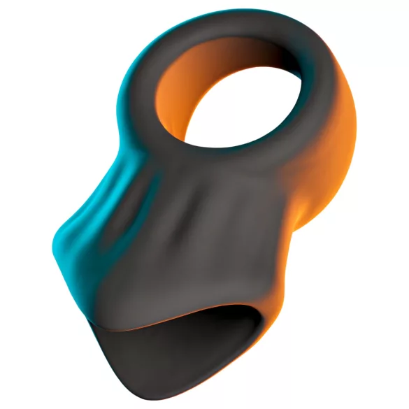 Erecto - anillo para pene con extensor de testículos - silicona negra