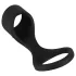 Erecto - Anillo para pene 2 en 1 - silicona negra
