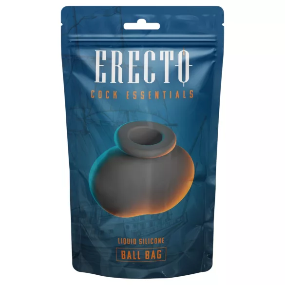 Erecto - funda para pene y escroto - silicona negra