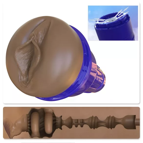 Fleshlight Boost Bang - masturbador vaginal realista - color marrón