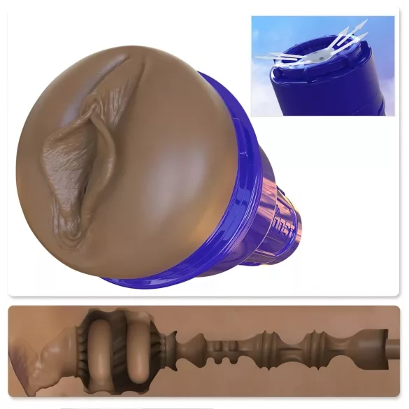 Fleshlight Boost Bang - masturbador vaginal realista - color marrón