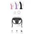 You2Toys - arnés con dildo - set doble - silicona negra