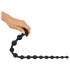 Black Velvets - plug anal con perlas - silicona negra