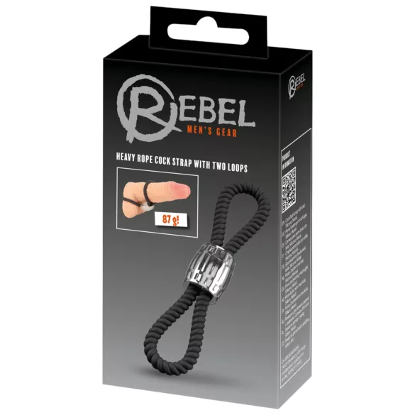 Rebel Cock Strap - aro doble para pene ajustable de silicona (87 g)