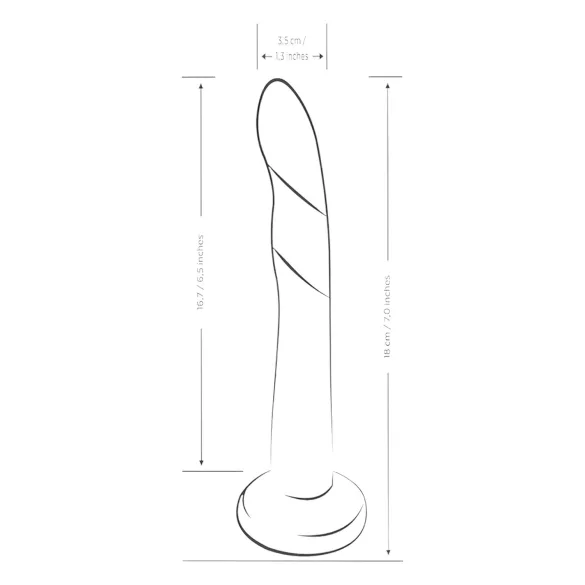 ROMP Dizi - consolador flexible - silicona - rosa/naranja
