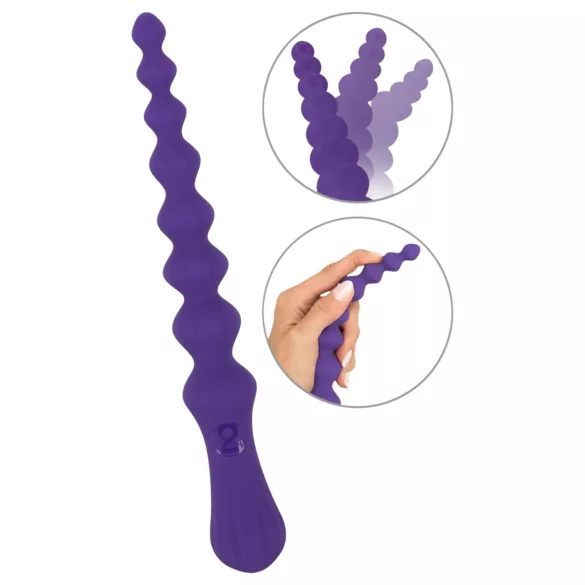 You2Toys - Dildo anal flexible con bolas - silicona lila