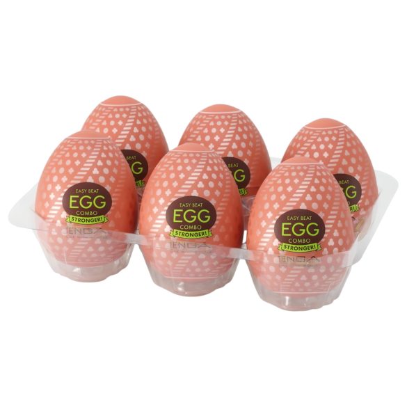 TENGA Egg Combo Stronger - masturbador masculino huevo - pack 6 unidades