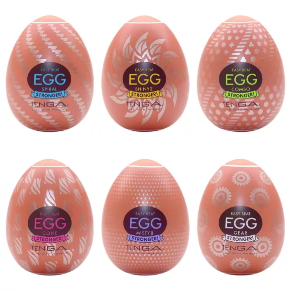 TENGA - masturbador huevo fuerte - set de 6 unidades