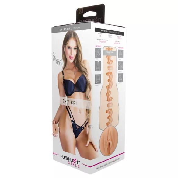 Fleshlight Sky Bri Celestial - masturbador realista - vagina - color natural