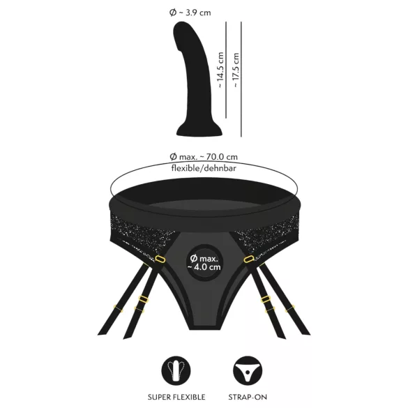 You2Toys - arnés con consolador - negro