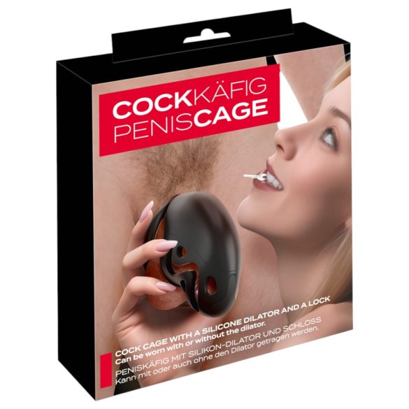 You2Toys - Jaula para pene con plug (negro)
