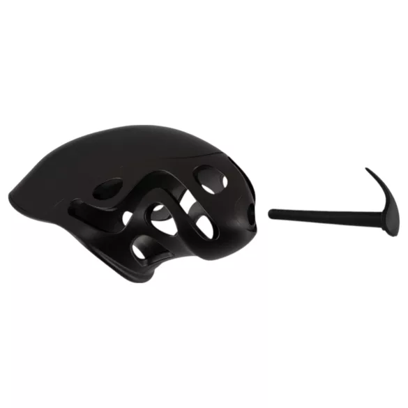 You2Toys - jaula para pene con plug - silicona negra