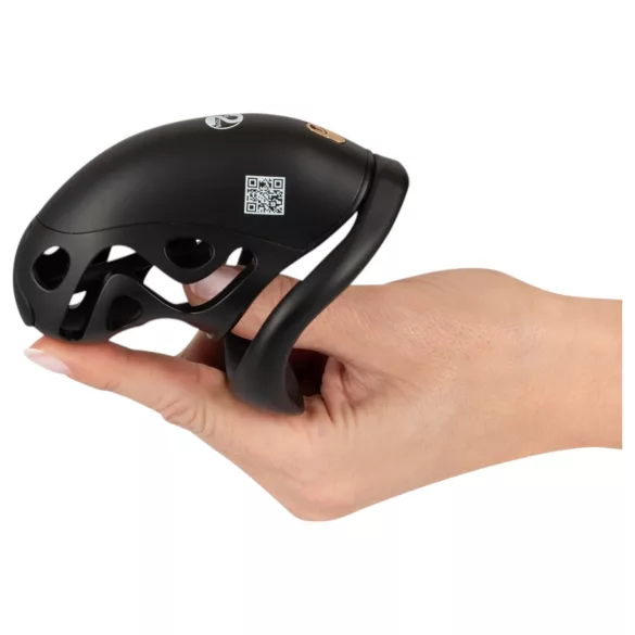 You2Toys - jaula para pene con plug - silicona negra