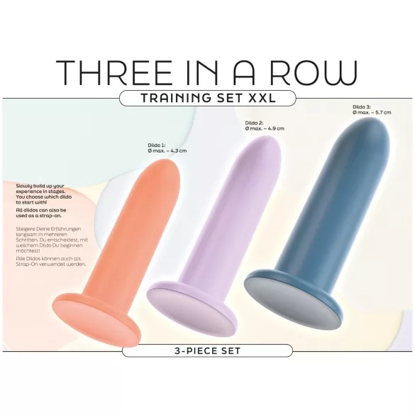 You2Toys - Three in a Row - set de entrenamiento con dildo - 3 uds (de colores)