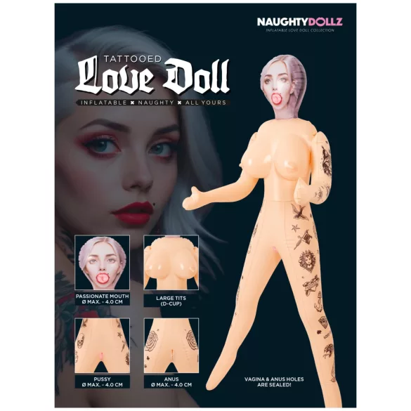 You2Toys - muñeca sexual tatuada inflable