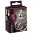 Colección Fetish - mini jaula para pene con 3 anillos intercambiables para testículos (plata)