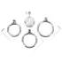 Colección Fetish - mini jaula para pene con 3 anillos intercambiables para testículos (plata)