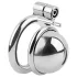 Colección Fetish - mini jaula para pene con 3 anillos intercambiables para testículos (plata)