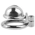 Colección Fetish - mini jaula para pene con 3 anillos intercambiables para testículos (plata)