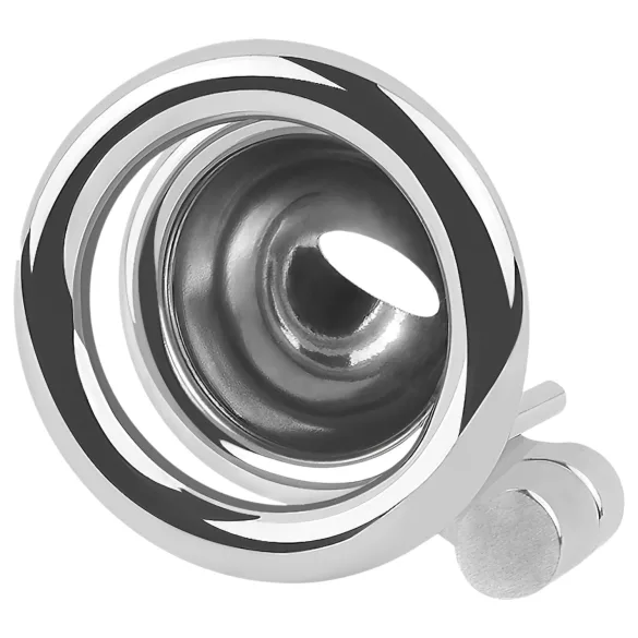 Colección Fetish - mini jaula para pene con 3 anillos intercambiables para testículos (plata)