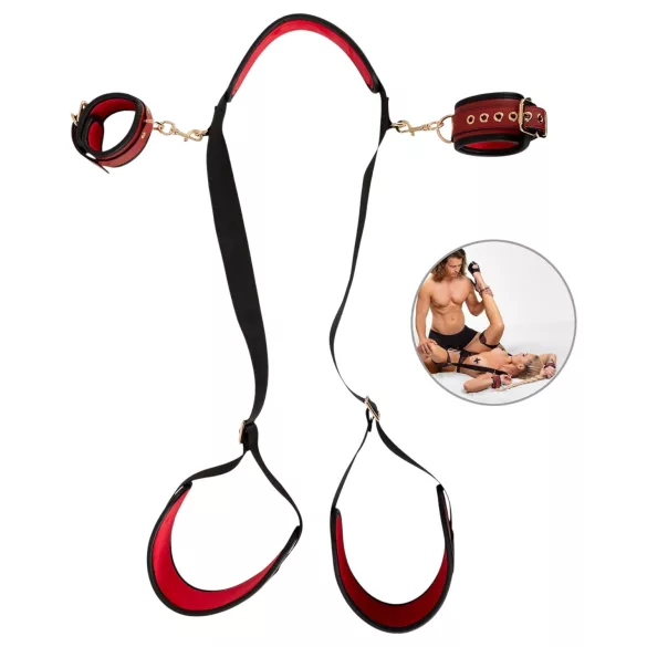 Bad Kitty - set de sujeción para muslos con liguero (negro)