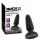 Black Velvets - plug anal de silicona con ventosa (negro) - Talla S