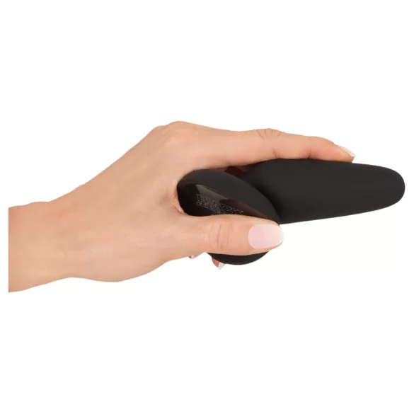 Black Velvets - plug anal de silicona con ventosa (negro) - Talla S