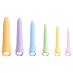   You2Toys Six in a Row 2.0 - Juego de 6 piezas de dildos y dilatadores de silicona (de colores)
