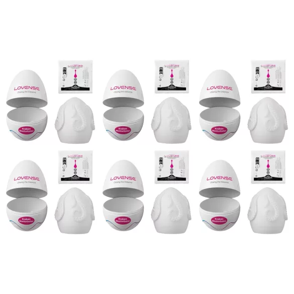 LOVENSE Kraken - huevo masturbador - 6 uds (blanco)